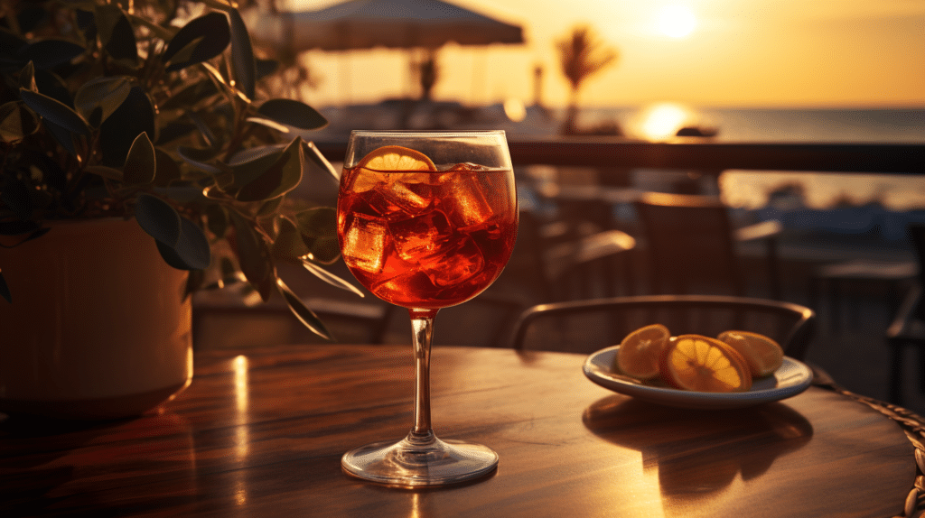 a glass of vermouth wine mediterranean2
